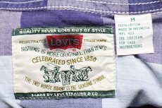 画像4: 90s Levi'sリーバイス ブロックチェック コットンシャツ M (4)