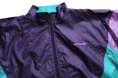 画像3: 90s adidasアディダス トレフォイル ロゴ刺繍 マルチカラー 切り替え ナイロンジャケット XL (3)
