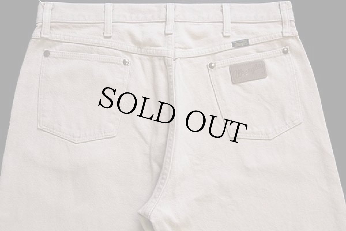 画像5: 90s USA製 Wranglerラングラー 13MWZ カラーデニムパンツ ベージュ w36 L32 (5)