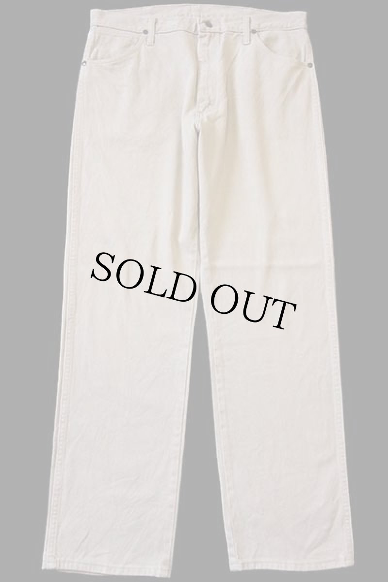 画像2: 90s USA製 Wranglerラングラー 13MWZ カラーデニムパンツ ベージュ w36 L32 (2)