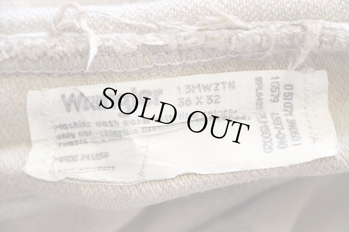 画像6: 90s USA製 Wranglerラングラー 13MWZ カラーデニムパンツ ベージュ w36 L32 (6)