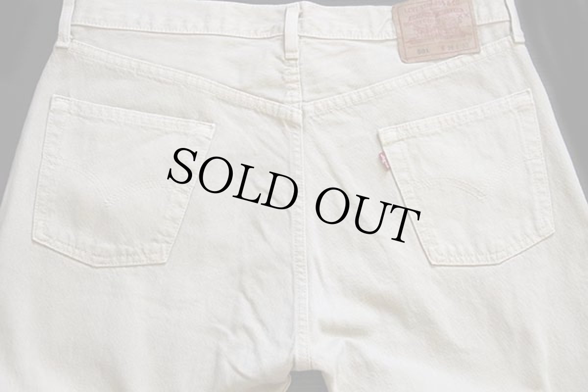 画像5: 00s USA製 Levi'sリーバイス 501 カラーデニムパンツ 後染め カーキ w36 (5)