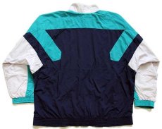 画像2: 90s adidasアディダス トレフォイル ロゴ刺繍 マルチカラー 切り替え ナイロンジャケット XL (2)