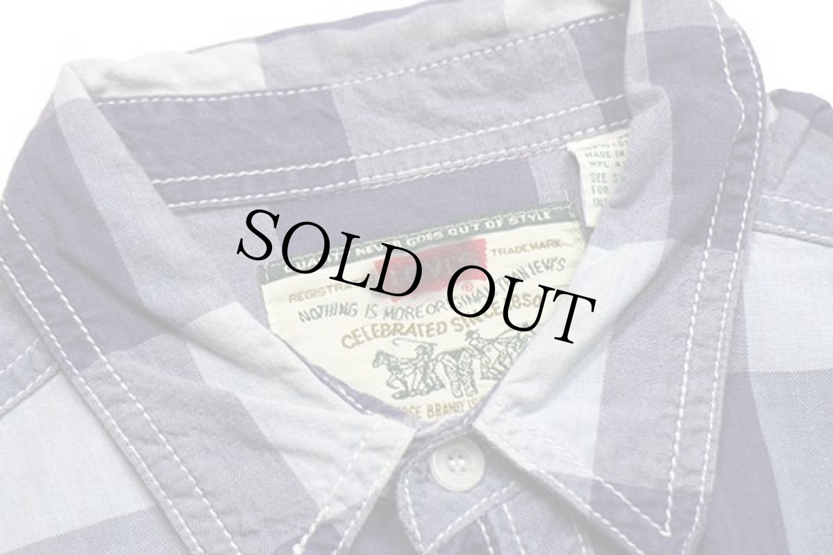 画像5: 90s Levi'sリーバイス ブロックチェック コットンシャツ M (5)