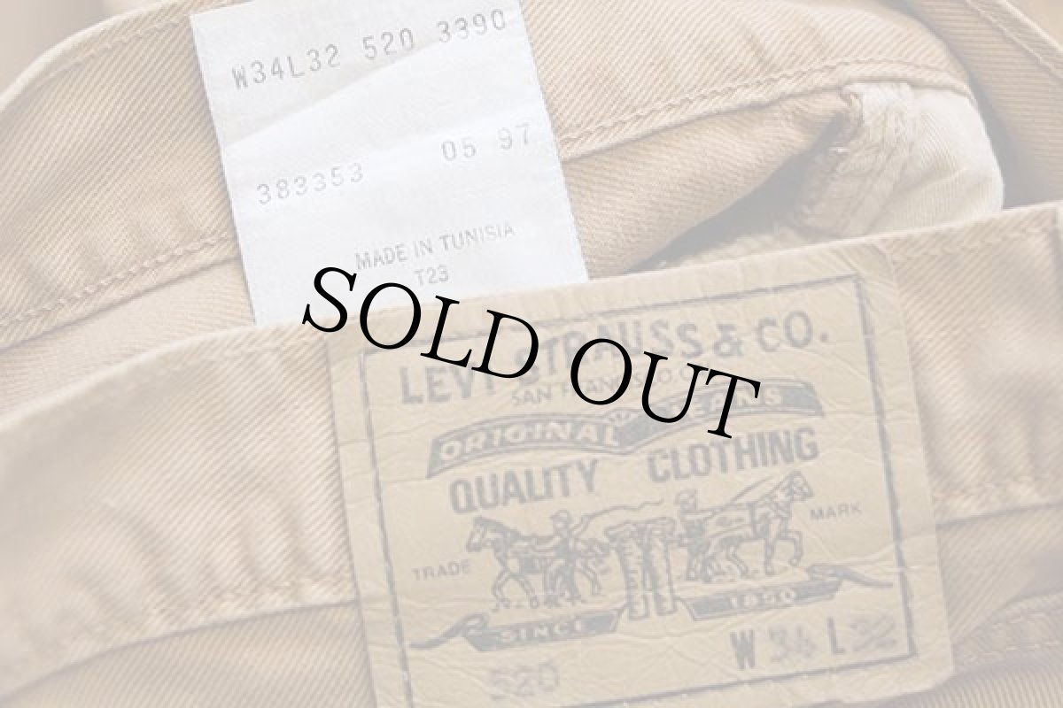 画像6: 90s Levi'sリーバイス 520 カラーデニムパンツ 薄茶 w34★ユーロ (6)