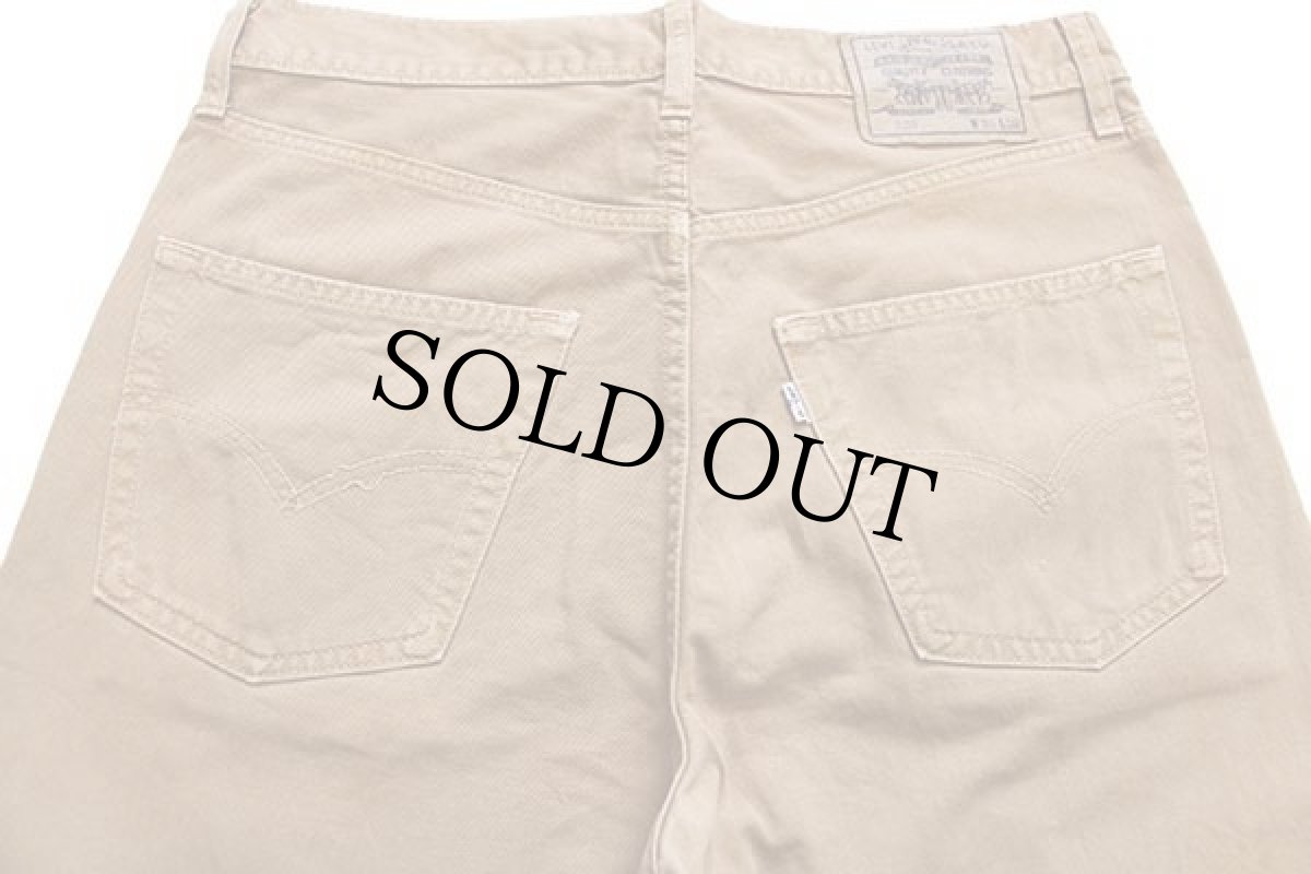 画像5: 90s Levi'sリーバイス 520 カラーデニムパンツ 薄茶 w34★ユーロ (5)