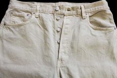画像4: 00s USA製 Levi'sリーバイス 501 カラーデニムパンツ 後染め カーキ w36 (4)