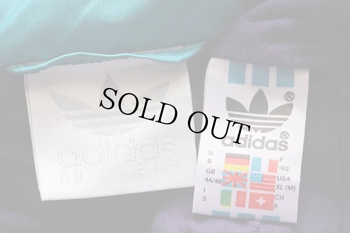 画像4: 90s adidasアディダス トレフォイル ロゴ刺繍 マルチカラー 切り替え ナイロンジャケット XL (4)