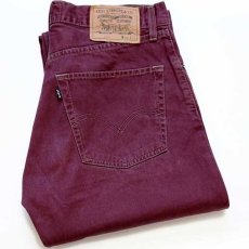 画像1: 90s Levi'sリーバイス 451 コットンツイルパンツ ワインレッド w30 L32★ユーロ (1)