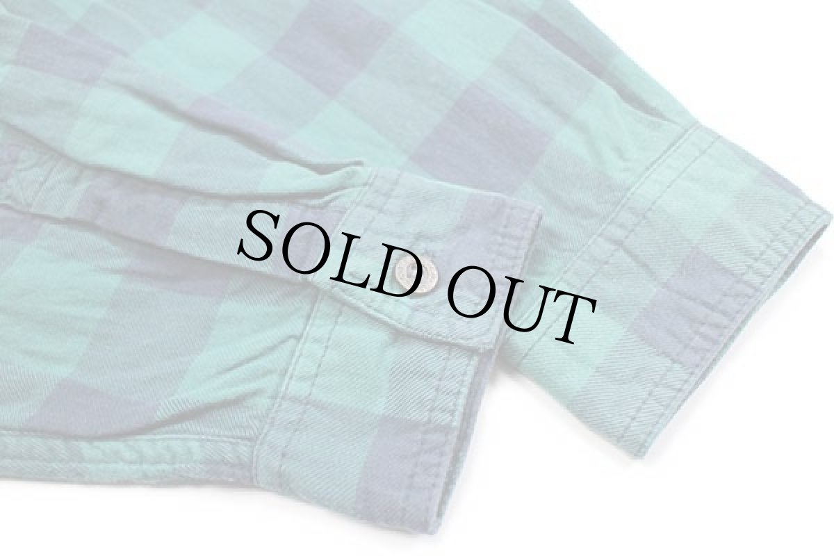 画像5: 90s Levi'sリーバイス ブロックチェック コットン ライトネルシャツ L (5)