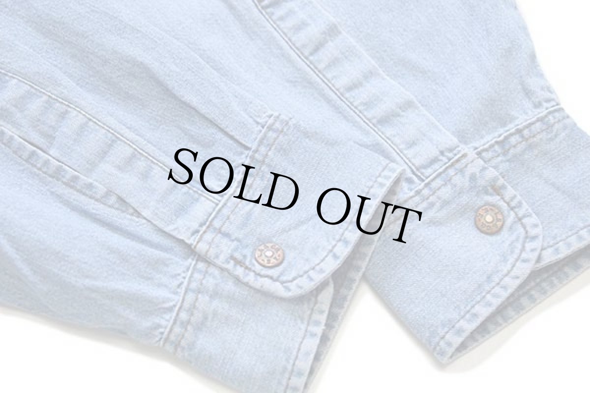 画像6: 90s Levi'sリーバイス デニム ウエスタンシャツ L★ユーロ (6)