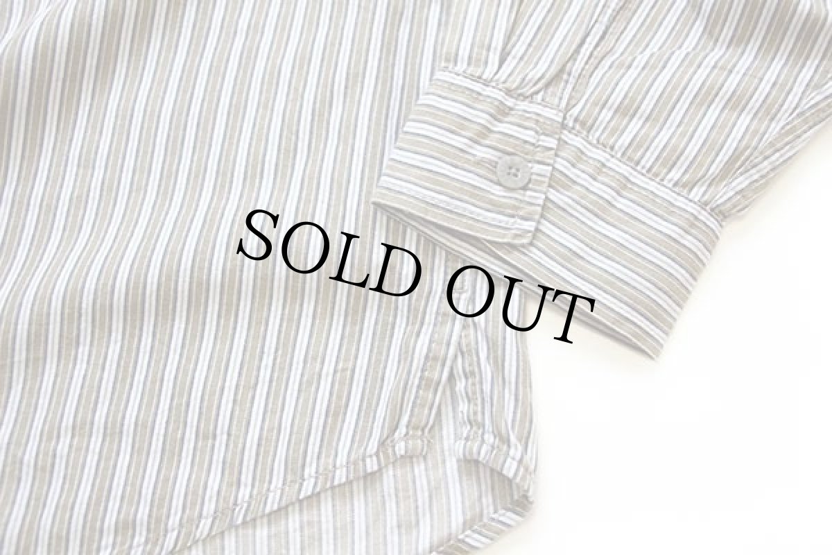 画像5: 90s Levi'sリーバイス ランダムストライプ バンドカラー コットンシャツ XL (5)