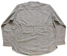 画像2: 90s Levi'sリーバイス ランダムストライプ バンドカラー コットンシャツ XL (2)