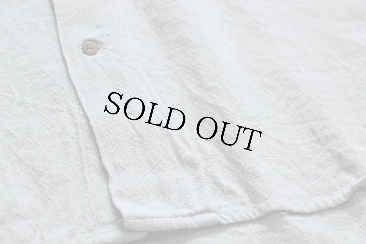 画像5: CIVILIAN 無地 バンドカラー コットン×リネン グランパシャツ ミント L (5)