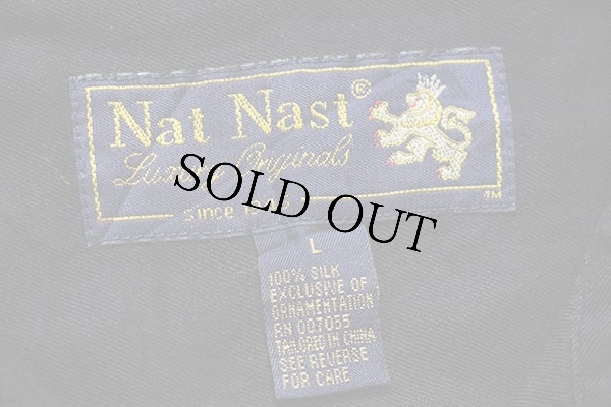 画像4: Nat Nast 楽器 刺繍&ステッチ装飾 シルクシャツ 黒 L (4)