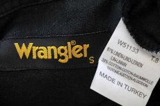画像4: 00s トルコ製 Wranglerラングラー 無地 リネン×コットンシャツ 黒 S★ユーロ (4)