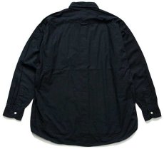 画像2: 90s Levi'sリーバイス ボタンダウン コットンポプリンシャツ 黒 L★ユーロ (2)