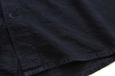 画像5: Collarless Shirt Company バンドカラー 織り柄 コットンシャツ 黒 M (5)