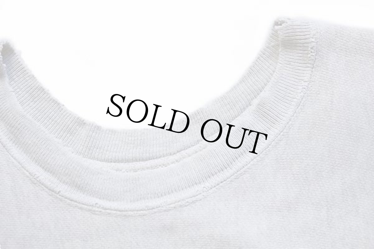 画像5: 60s USA製 CHAMPIONチャンピオン タタキタグ 三段中抜き染み込みプリント リバースウィーブ カットオフ 半袖スウェット オートミール XL (5)