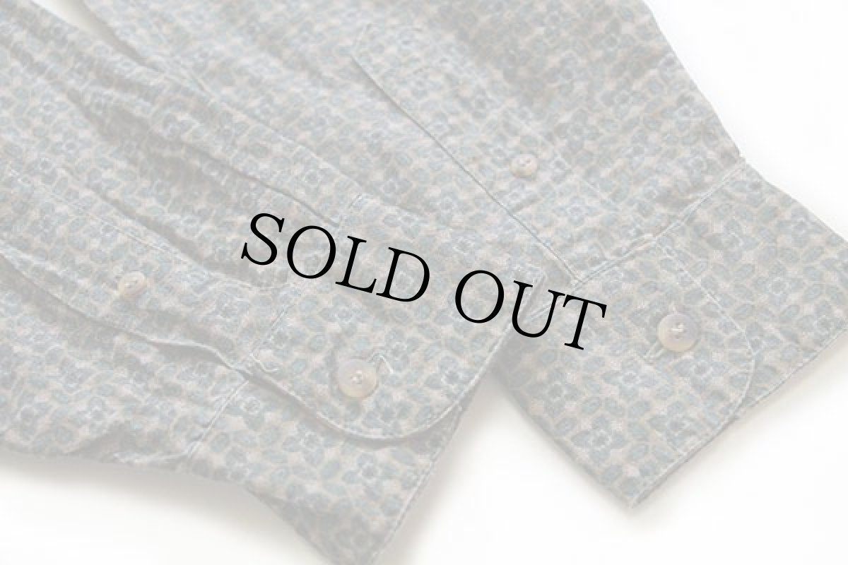 画像6: 00s BugleBoy バンドカラー 総柄 ラミー×コットンシャツ (6)