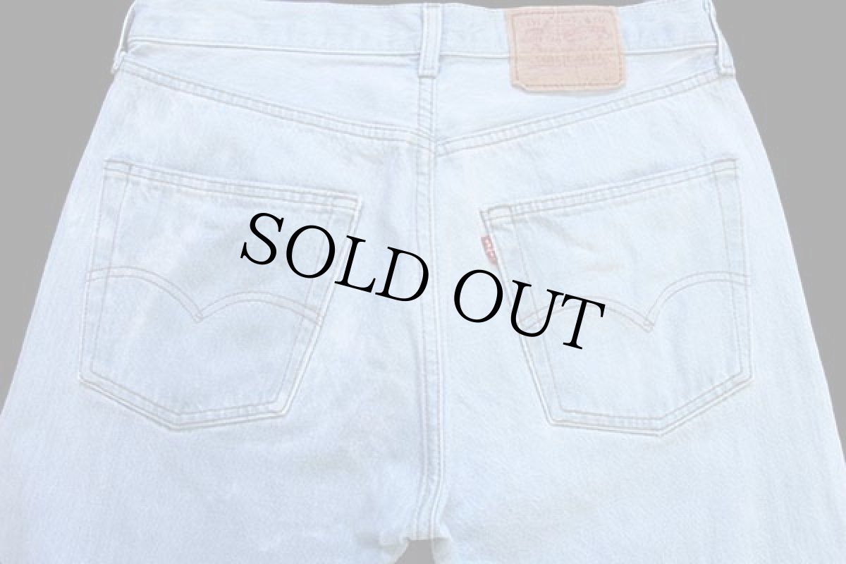 画像5: 90s フランス製 Levi'sリーバイス 501 先染め カラーデニムパンツ ライトブルー w32★ユーロ (5)