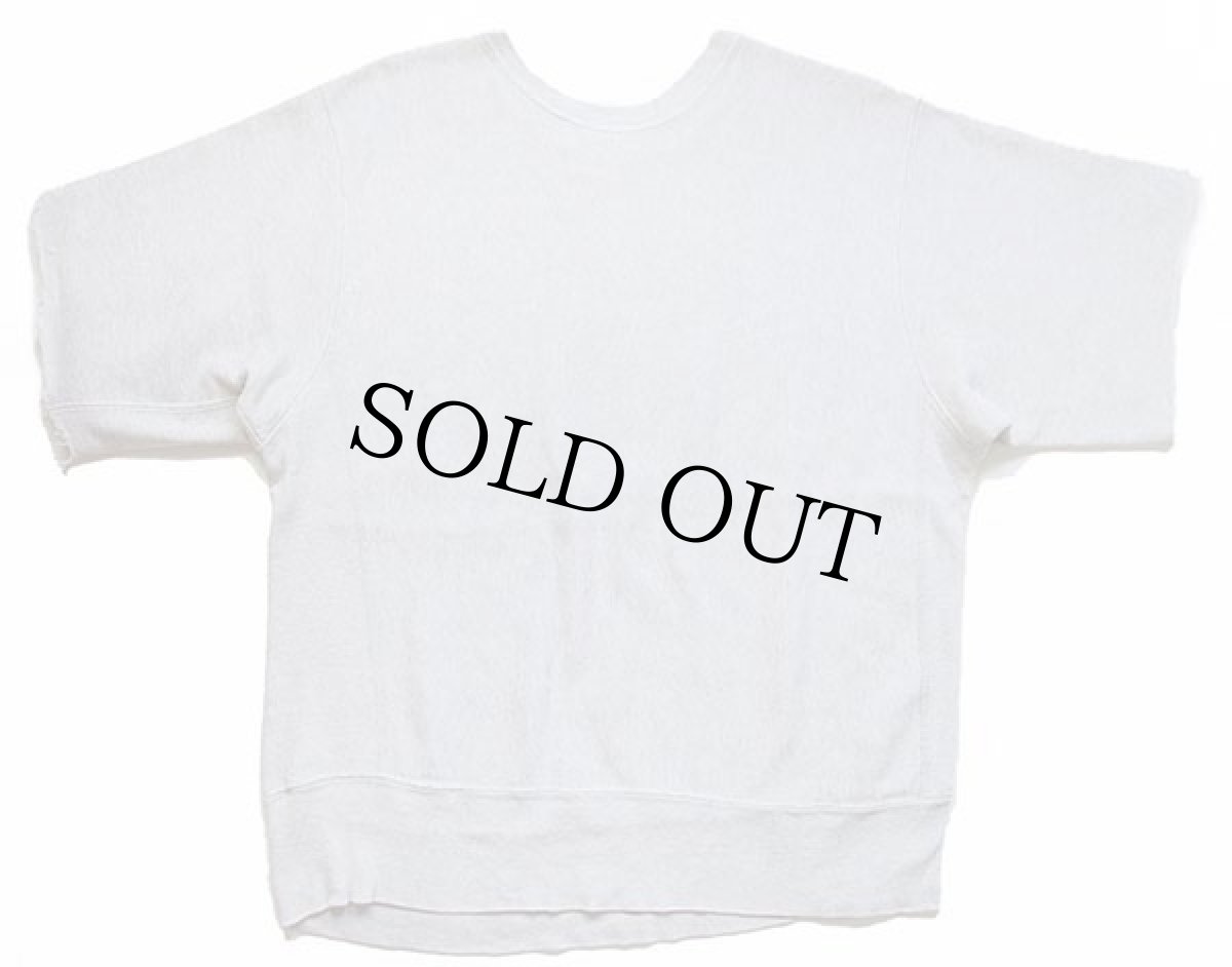 画像2: 60s USA製 CHAMPIONチャンピオン タタキタグ 三段中抜き染み込みプリント リバースウィーブ カットオフ 半袖スウェット オートミール XL (2)