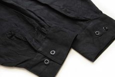 画像6: Nat Nast ステッチ装飾 シルク オープンカラーシャツ 黒 XL★特大 (6)