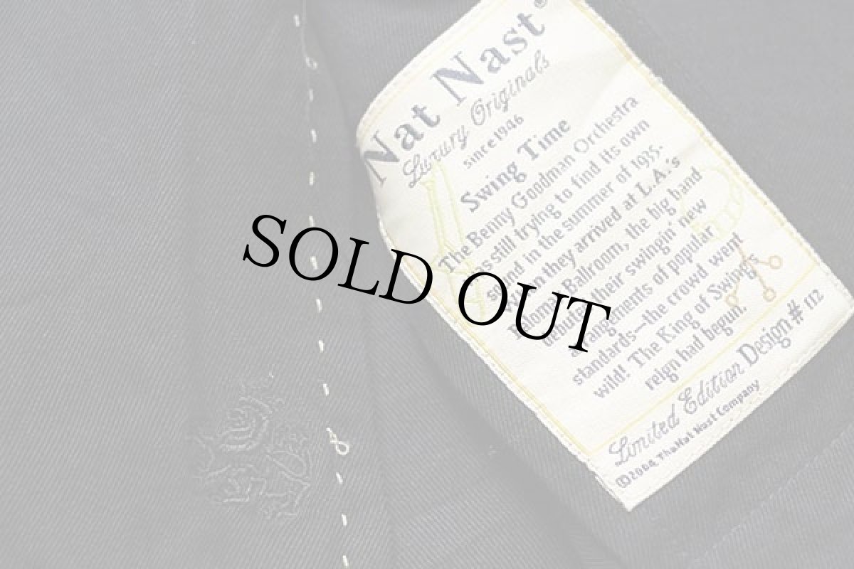 画像5: Nat Nast 楽器 刺繍&ステッチ装飾 シルクシャツ 黒 L (5)