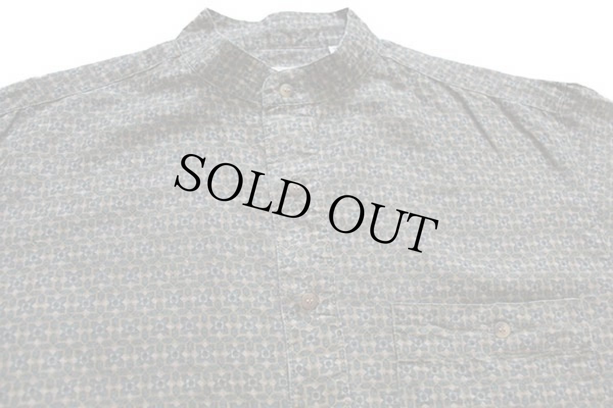 画像3: 00s BugleBoy バンドカラー 総柄 ラミー×コットンシャツ (3)