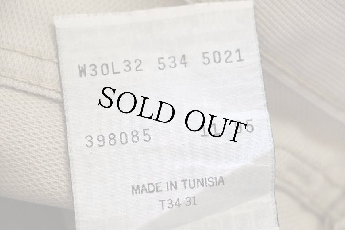 画像7: 90s Levi'sリーバイス 534 コットン ピケパンツ ベージュ w30 L32★ユーロ (7)