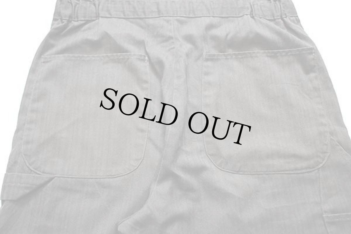 画像7: 70s BIGMACビッグマック HBT ヘリンボーンツイル 半袖オールインワン カスタム 焦げ茶 40R★つなぎ (7)