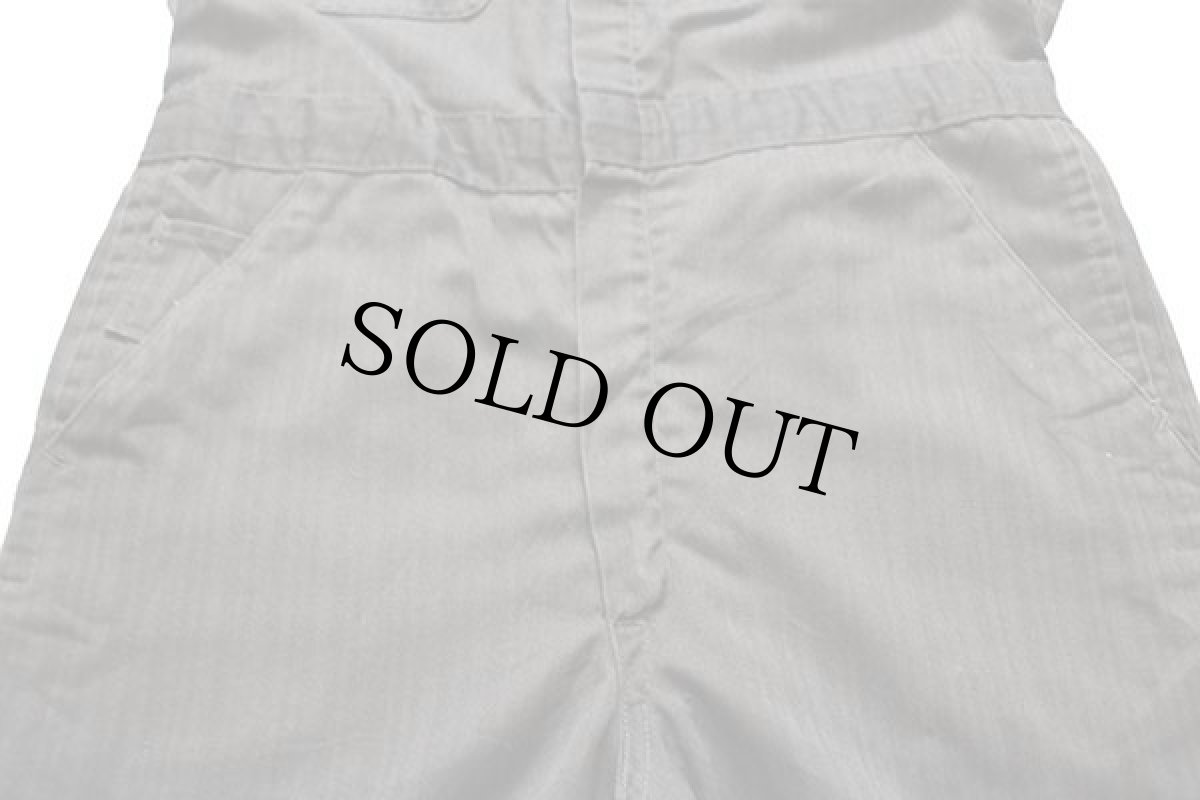 画像6: 70s BIGMACビッグマック HBT ヘリンボーンツイル 半袖オールインワン カスタム 焦げ茶 40R★つなぎ (6)