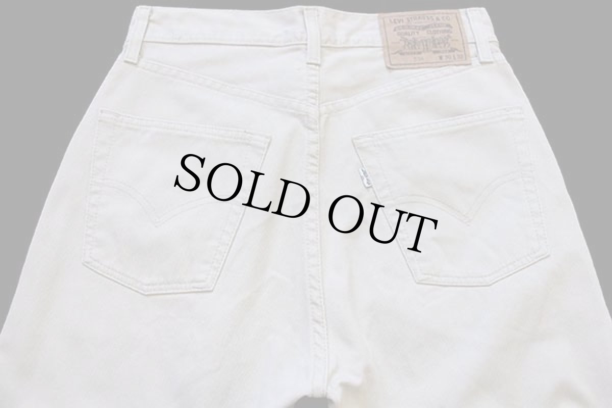 画像5: 90s Levi'sリーバイス 534 コットン ピケパンツ ベージュ w30 L32★ユーロ (5)