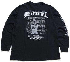 画像2: 90s USA製 ARMY NAVY 92 両面プリント コットン 長袖Tシャツ 黒 XL (2)