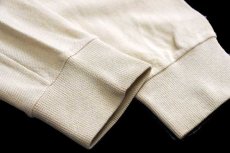 画像5: 70s フランス製 CHEMISE LACOSTE ラコステ ワンポイント コットン 鹿の子 長袖ポロシャツ クリーム 4★02 (5)