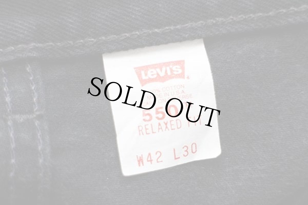 画像6: 00s USA製 Levi'sリーバイス 550 ブラック デニムパンツ w42 L30★SDP1900 (6)