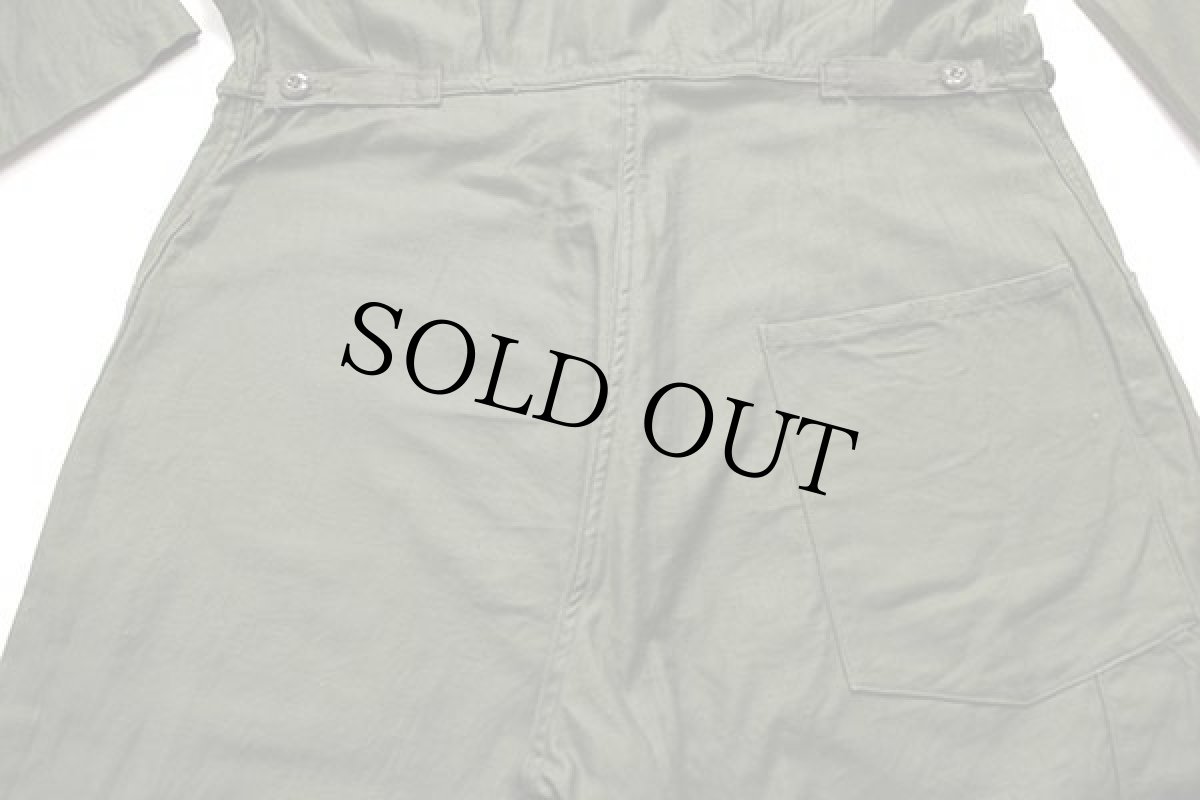 画像7: 80s 米軍 U.S.ARMY コットンサテン カバーオール オールインワン オリーブグリーン L★つなぎ (7)