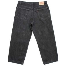 画像3: 90s USA製 Levi'sリーバイス 550 ブラック デニムパンツ w40★SDP1899 (3)