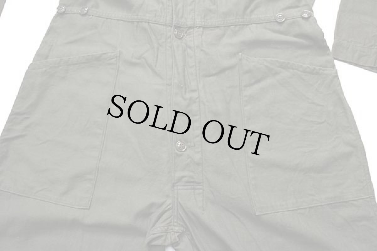 画像6: 80s 米軍 U.S.ARMY コットンサテン カバーオール オールインワン オリーブグリーン L★つなぎ (6)