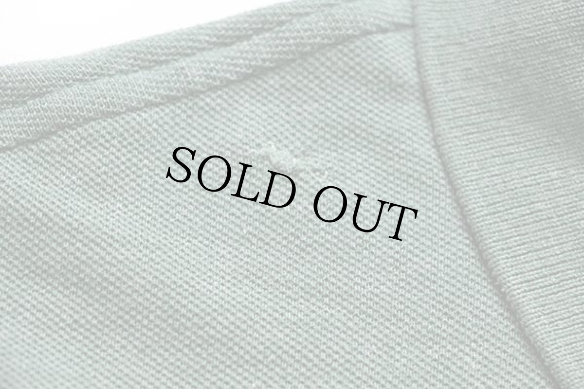 画像5: 70s フランス製 CHEMISE LACOSTE ラコステ ワンポイント コットン 鹿の子 長袖ポロシャツ 杢グリーン 4★09 (5)