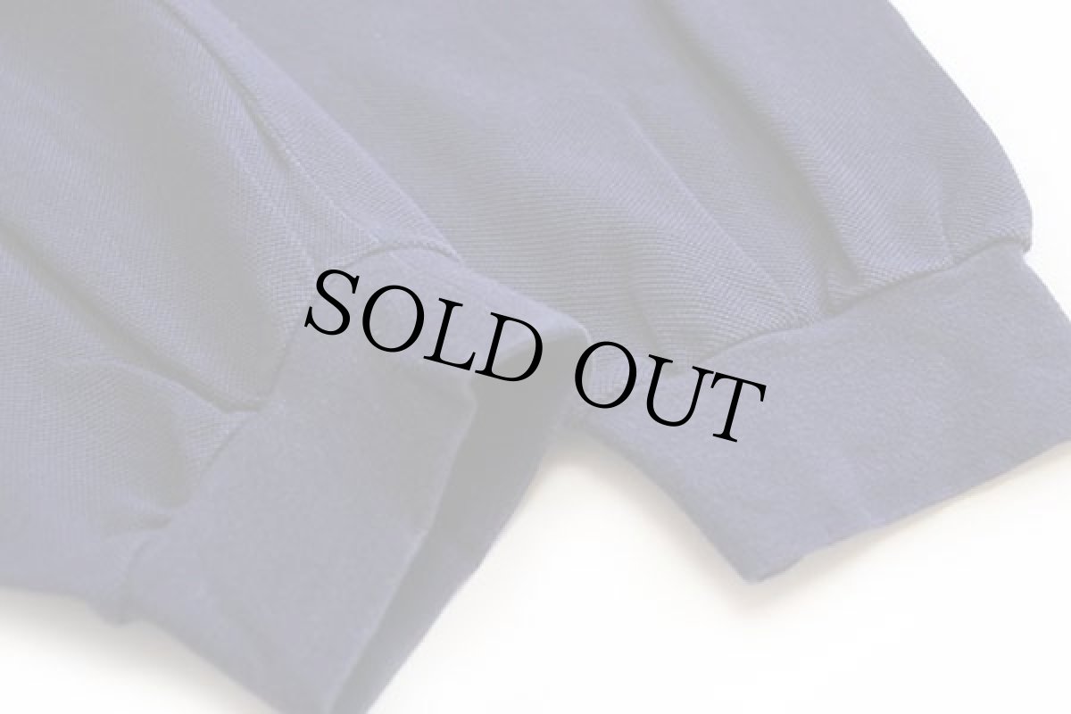 画像5: 70s フランス製 CHEMISE LACOSTE ラコステ ワンポイント コットン 鹿の子 長袖ポロシャツ 紺 8★21 特大 (5)