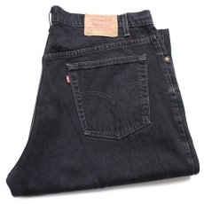 画像1: 90s USA製 Levi'sリーバイス 570 ブラック デニムパンツ w42 L32★SDP1901 (1)