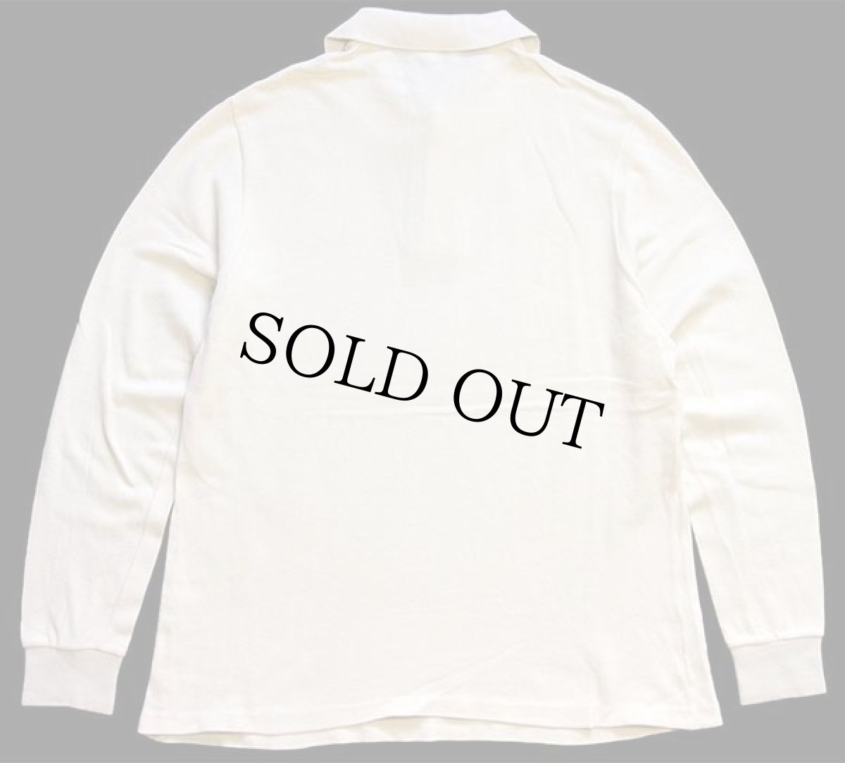 画像2: 70s フランス製 CHEMISE LACOSTE ラコステ ワンポイント コットン 鹿の子 長袖ポロシャツ クリーム 4★02 (2)