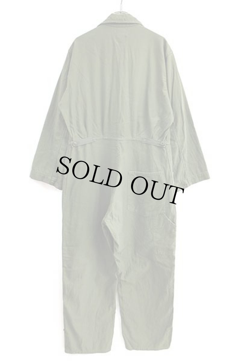 画像3: 80s 米軍 U.S.ARMY コットンサテン カバーオール オールインワン オリーブグリーン L★つなぎ (3)