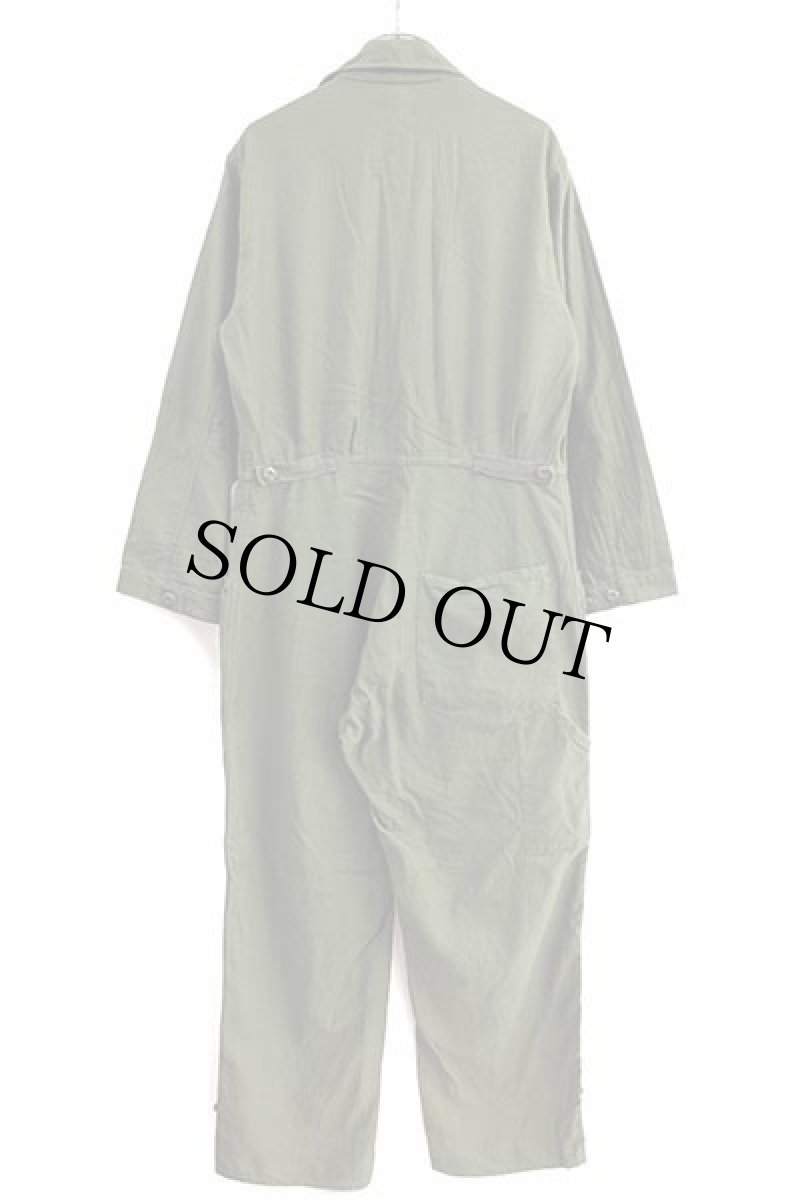 画像3: 80s 米軍 U.S.ARMY コットンサテン カバーオール オールインワン オリーブグリーン M★05 つなぎ (3)