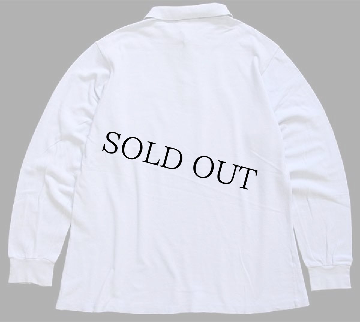 画像2: 70s フランス製 CHEMISE LACOSTE ラコステ ワンポイント コットン 鹿の子 長袖ポロシャツ スカイブルー 5★18 (2)