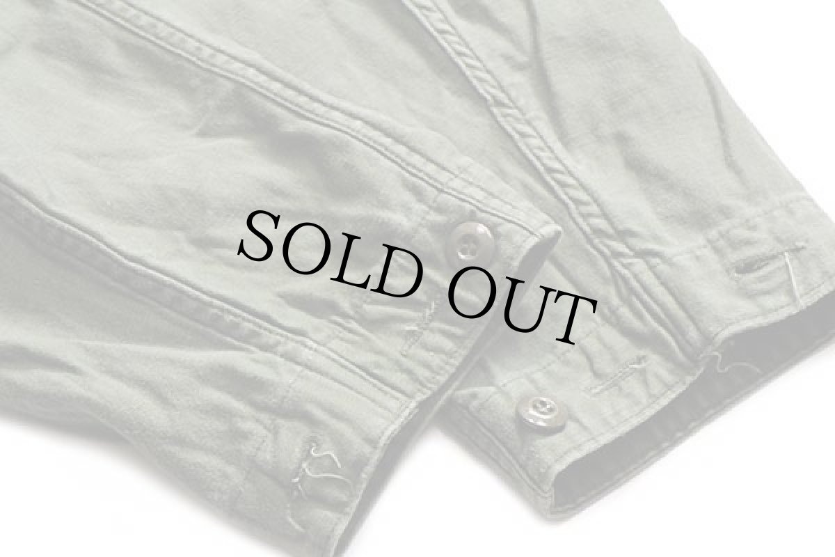 画像9: 80s 米軍 U.S.ARMY コットンサテン カバーオール オールインワン オリーブグリーン L★つなぎ (9)