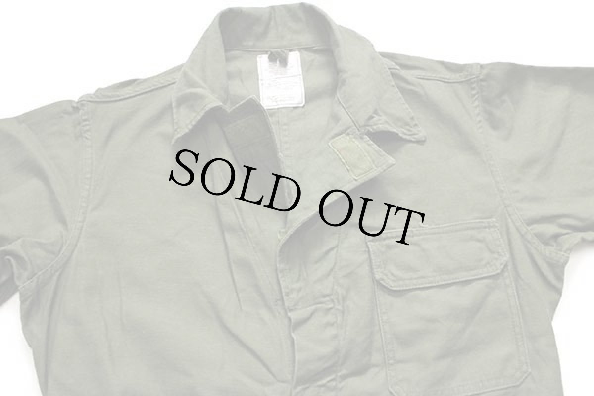 画像4: 90s 米軍 U.S.ARMY コットンサテン カバーオール オールインワン オリーブグリーン M★08 つなぎ (4)