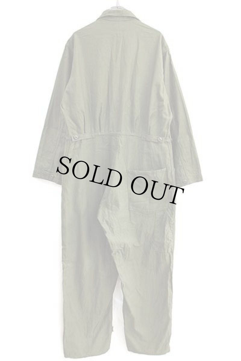 画像3: 80s 米軍 U.S.ARMY コットンサテン カバーオール オールインワン オリーブグリーン L★つなぎ (3)