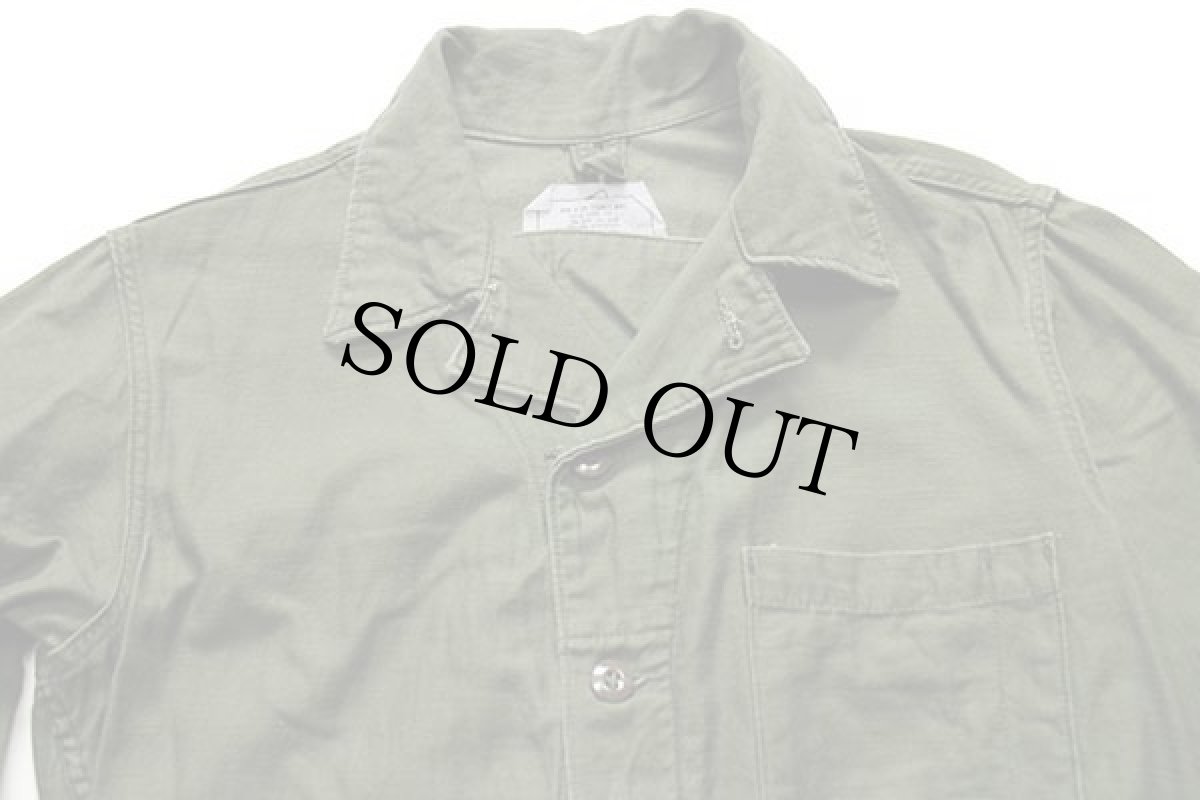 画像4: 80s 米軍 U.S.ARMY コットンサテン カバーオール オールインワン オリーブグリーン L★つなぎ (4)